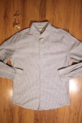 Koszula Esprit r. M biało-szara męska dł rękaw bawełniana 