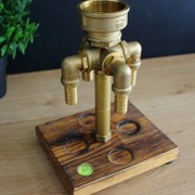 Nalewak whisky dozownik mosiężny na 4 kieliszki