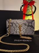 Skórzana oryginalna torebka Saint Laurent 