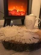 Podkładki pod kubek Prezent na Święta Mikołaj makr