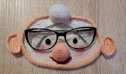 Dzień Babci etui stojak na okulary podkładka pod okulary na szydełku 