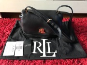 Torebka skórzana Lauren Ralph Lauren PUFD SOPHEE 22 czarna