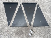 Metalowe Uchwyty pod półkę, wsporniki 20 cm x 13 cm Czarne Trójkąt