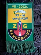 proporczyk z 2002 roku XX lat sekcji PZW Z.G. S-rz
