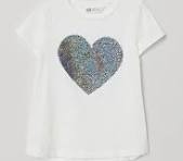 Bluzka top z cekinami odwracanymi H&M Rozm.104