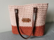 Torebka na ramię ze sznurka bawełnianego 5mm, hand made 