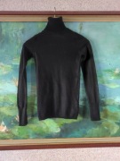 H&M golf sweter elastyczny prążki bawełniany krótki casual modny fit slim