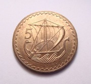 Cypr 5 mils 1973 Statek PIĘKNA!