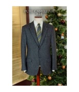 Marynarka tweedowa r48, 100% camelhair, wełna wielbłądzia, herringbon