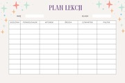 Plan lekcji zajęć tablica magnetyczna na lodówkę naklejka zmywalna