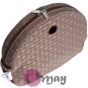 Brązowy organizer do Obag MOON LIGHT pepitka brąz połysk 2 kieszenie OMAY