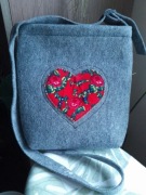 Torebka listonoszka Folk z filcu