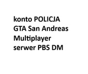 konto gta sa samp serwer pbs nick POLICJA