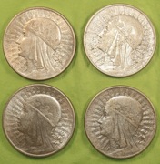 10 zł Głowa Kobiety Jadwiga 1932 (bzm)– 4 szt.