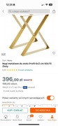 Nogi metalowe do stołu Profil 6x2 cm 60x75 Złoty
