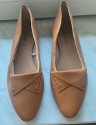 Lasocki 37 skóra naturalna karmelowe baleriny