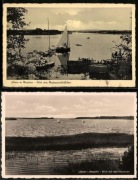 GIŻYCKO Lötzen Jezioro Mamry żaglówki łodzie przystań zestaw 2 karty