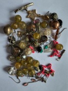 Resztki biżuterii kolczyki koraliki decoupage