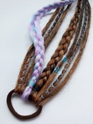 Dredy w gumce doczepy dredloki peruka warkoczyki zagęszczanie włosów treska