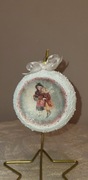 Bombka świąteczna, decoupage