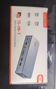 Stacja dokująca 15 w 1 CABLETIME USB C 8K HDMI 2500Mbps PD100 10Gb M2 120Hz