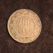 moneta 200 lirow 1986