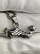 NOWY Naszyjnik męski stalowy wisiorek piłka nożna 