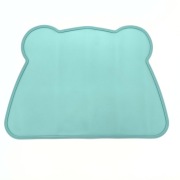 Podkładki silikonowe na stół dla dzieci 35x30 cm niebieska zielona 2szt
