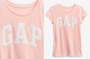 GAP różowa koszulka z błyszczącym logo 14 15 lat