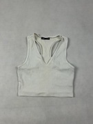 Piękny biały top Basic bawełniana koszulka na ramiączkach crop top