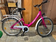 Rower 24” dziecięcy damski Crossack Fun różowy ideał