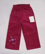 Spodnie  sztruksowe amarant rozmiar 80
