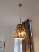 Lampa w stylu boho pleciona wiklina 