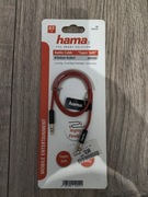 Czerwony kabel Jack 3.5 mm HAMA 0.5