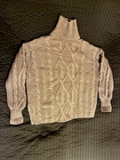 Sweter golf damski Marks&Spencer rozm M wełna kolor camel