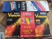 6 kaset VHS kasety Sony Emtec Panasonic B&S 240