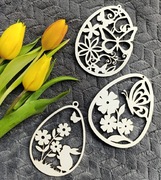 Ozdoba wielkanocna do okna jaka witraże 15cm x3szt