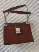 ZARA - Nowa brązowa torebka ze skóry