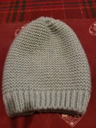 Czapeczka jasno niebieska ze srebrną nitką