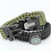 BRANSOLETKA PARACORD SURVIVAL 5w1 KOMPAS KRZESIWO GWIZDEK