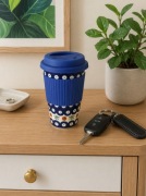 Kubek ceramiczny turystyczny z pokrywką ceramika Z.C. Bolesławiec