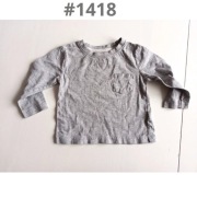 Bluzka szara z kieszonką Rebel 86-92cm 18-24msc 1,5-2lata #1418