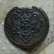 Denar 1581 Gdańsk Stefan Batory