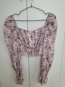 Piękna liliowa bluzka floral Rozm.S/ M