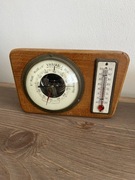 Barometr vintage termometr antyk drewno