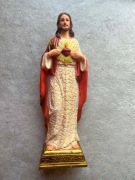 Figura Jezusa Króla z Gorejącym Sercem 28 cm