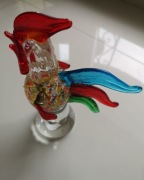 Szklany kogut w stylu Murano