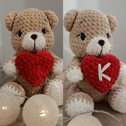 Ręcznie robiony miś z sercem Handmade | idealny na prezent  | Walentynki