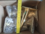 Noga stożek, szpilka, złota 13cm