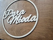 Napis Młoda Para z drewna